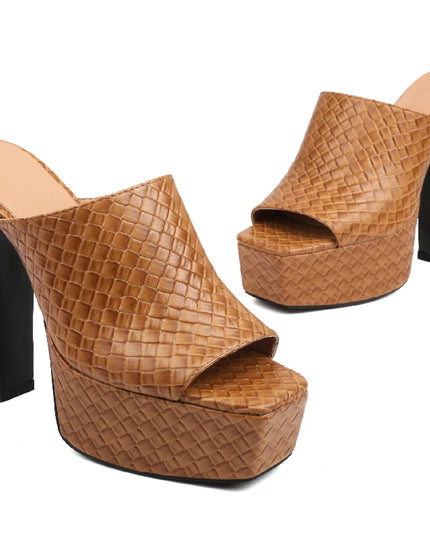 Sexy High Heels Platform Slides - Women Summer Mules 2023