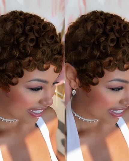 Curly Pixie Cut Wigs for Women - Short & Chic Style