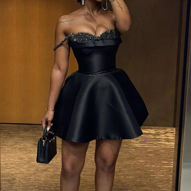 Summer Backless Bow Patchwork Sleeveless Mini Dress