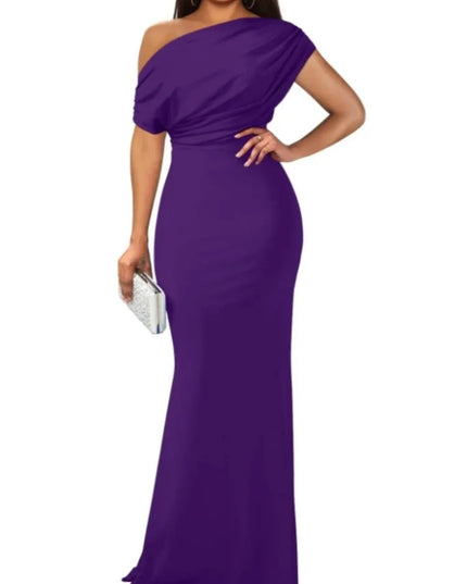 Elegant Sleeveless Off Shoulder Bodycon Long Dress for Evening Party & Prom