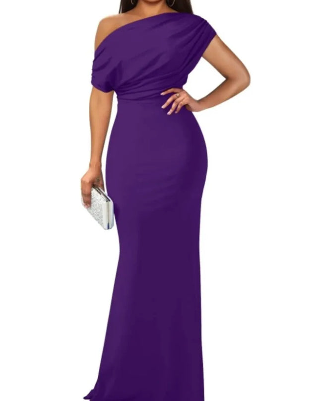 Elegant Sleeveless Off Shoulder Bodycon Long Dress for Evening Party & Prom