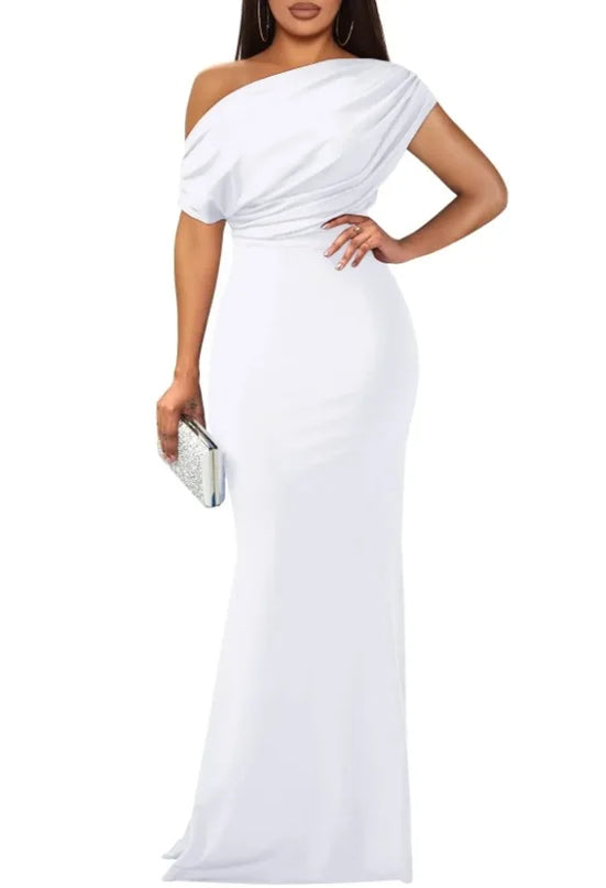 Elegant Sleeveless Off Shoulder Bodycon Long Dress for Evening Party & Prom