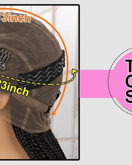 African Braided Hair Wigs Synthetic Full Lace