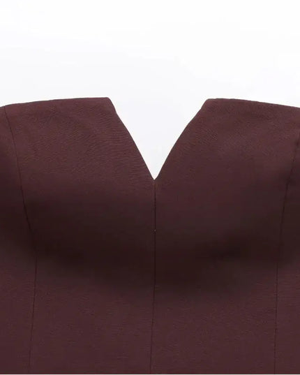 HXAO Tops For Women Strapless Off White Crop Top Woman Summer Corset Tube Tops Sexys Backless Tank Top Sleeveless Solid Tops