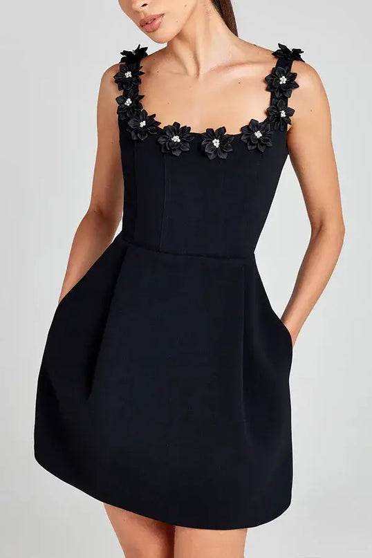 Sleeveless Strap Pocket Casual Dress