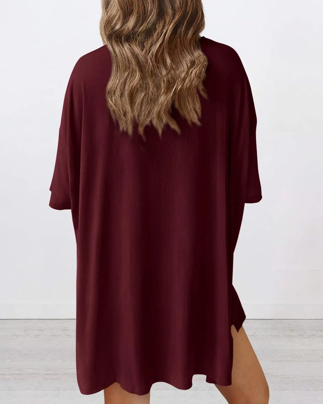 Women's Casual Loose Solid Color Short Sleeve Shorts Set with Pockets | Two Piece Loungewear Outfit 2025