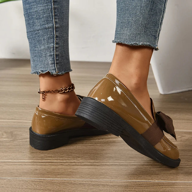 Bow Tie Loafers for Women - Stylish Daily Wear Shoes