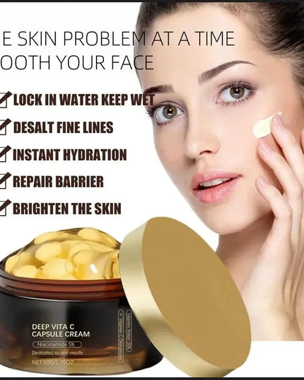 Vitamin C Glow Capsules – Hydrating & Brightening Face Moisturizer
