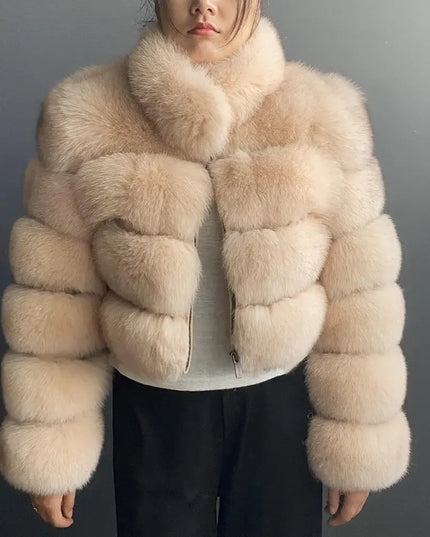 Winter Women's Cold Coat Top Fox Jackets For Women clothing Natural Real fox Fur Jacket Coats For Women Fur Jacket In Promotion