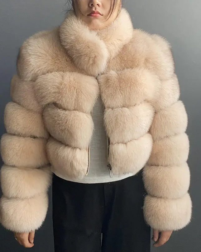 Winter Women's Cold Coat Top Fox Jackets For Women clothing Natural Real fox Fur Jacket Coats For Women Fur Jacket In Promotion