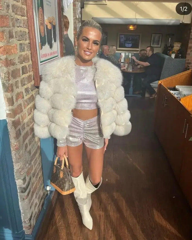 Winter Women's Cold Coat Top Fox Jackets For Women clothing Natural Real fox Fur Jacket Coats For Women Fur Jacket In Promotion