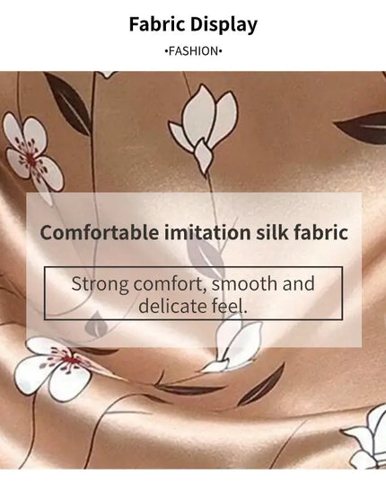 Women's Sleepdress Satin Floral Print Nightdress Comfortable Spaghetti Strap Sleepwear Dress Luxurious Satin Slip Nightdress