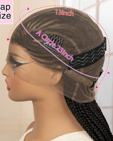 African Braided Hair Wigs Synthetic Full Lace