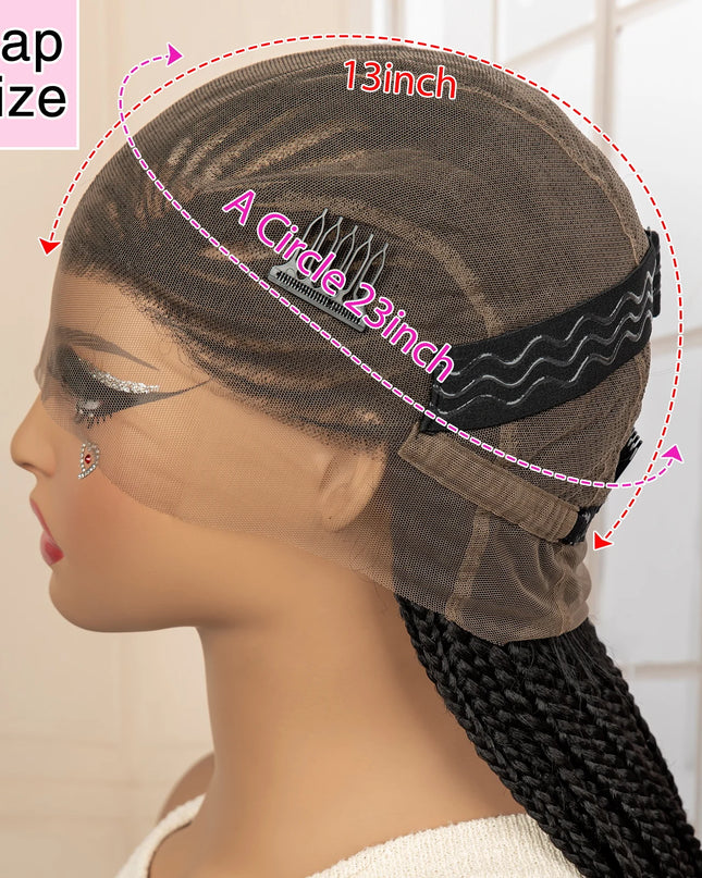 African Braided Hair Wigs Synthetic Full Lace
