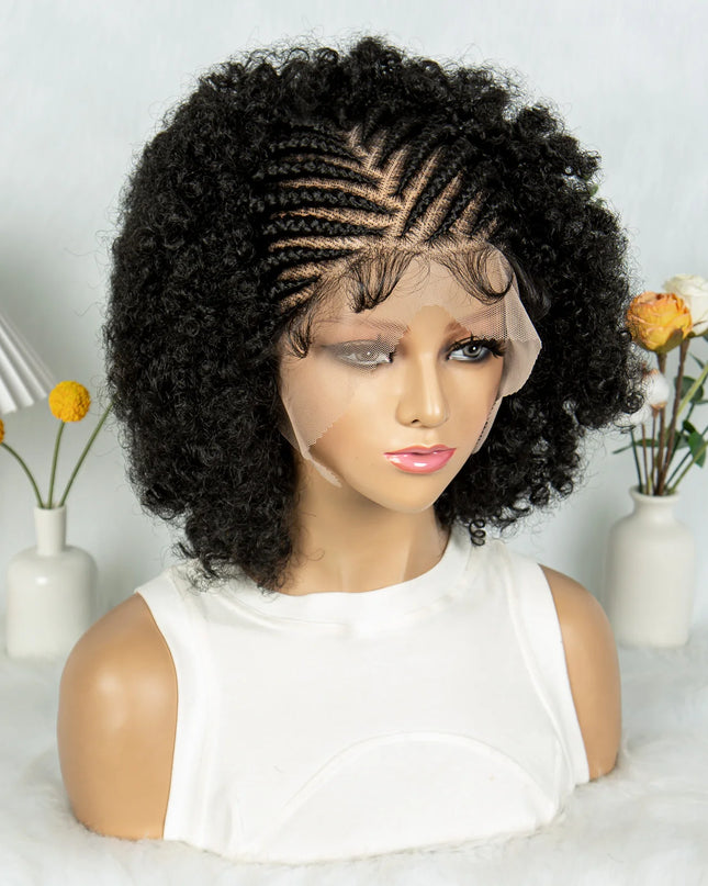 Braided Wig Synthetic Full Lace Wigs Short Lengths for Black Women