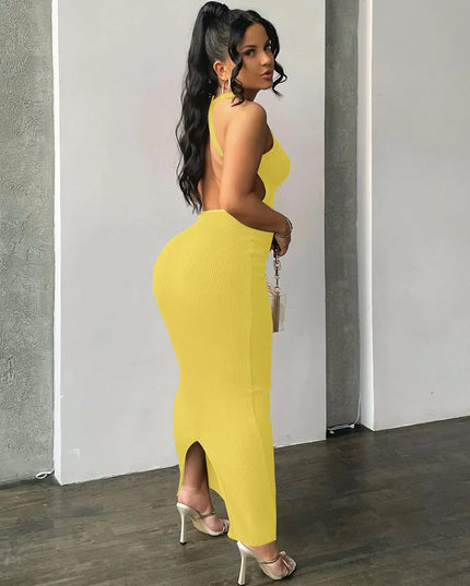 Women’s Ribbed Backless Sleeveless Bodycon Dress ✨