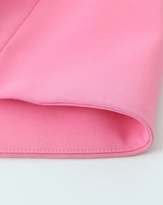 Pink A-Line Mini Dress – Elegant Summer Party Style”