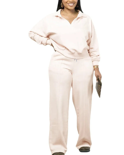 Autumn Winter Thick Warm Two-Piece Leisure Set for Women”