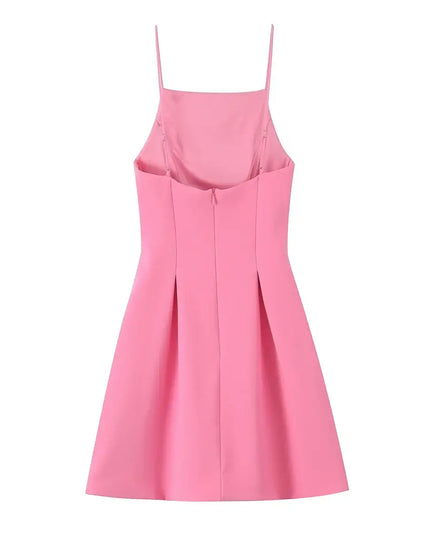 Pink A-Line Mini Dress – Elegant Summer Party Style”