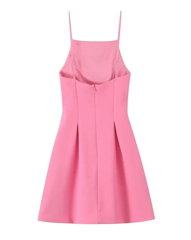 Pink A-Line Mini Dress – Elegant Summer Party Style”