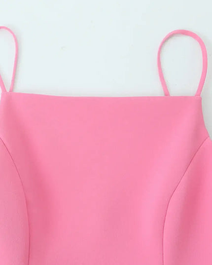 Pink A-Line Mini Dress – Elegant Summer Party Style”