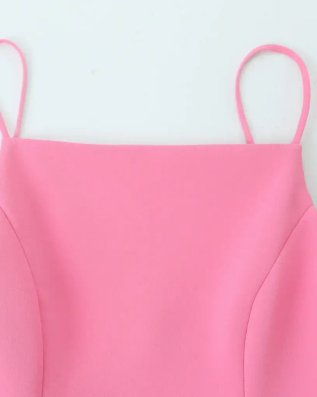 Pink A-Line Mini Dress – Elegant Summer Party Style”