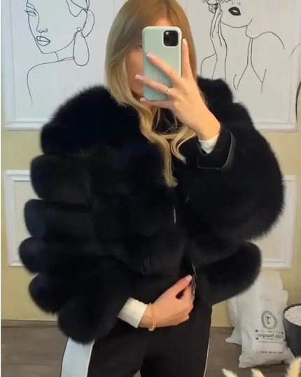 Winter Women's Cold Coat Top Fox Jackets For Women clothing Natural Real fox Fur Jacket Coats For Women Fur Jacket In Promotion