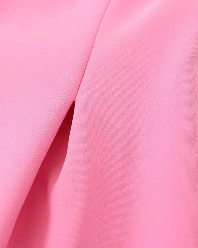 Pink A-Line Mini Dress – Elegant Summer Party Style”