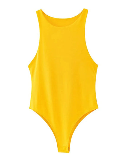 Yellow swimsuit on a white background