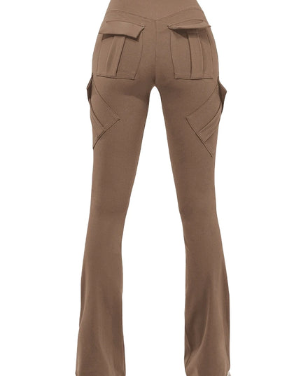 Women's High Stretch Wide Leg Yoga Pants with Pockets