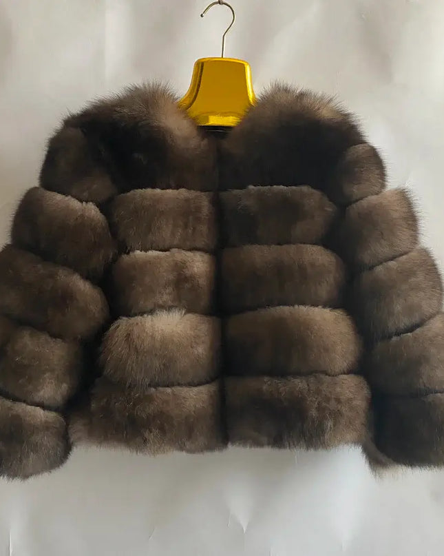 Winter Women's Cold Coat Top Fox Jackets For Women clothing Natural Real fox Fur Jacket Coats For Women Fur Jacket In Promotion