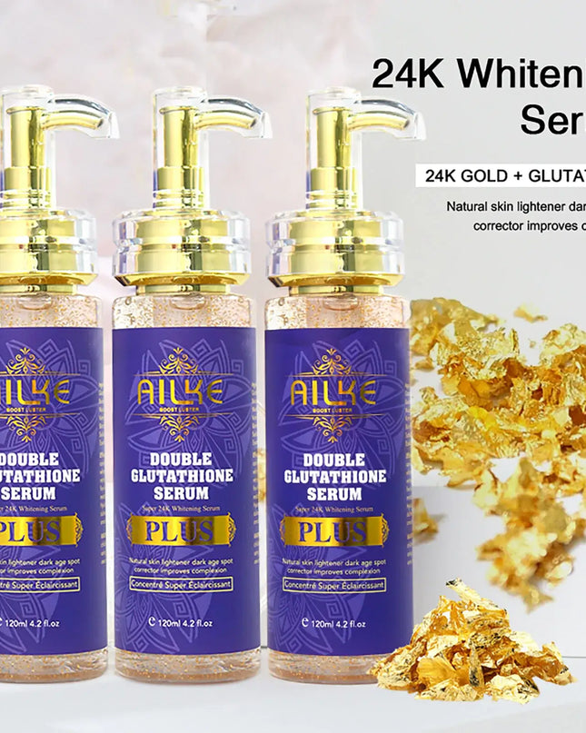AILKE Skin Lightening Serum for Face and Body, with Double Glutathione