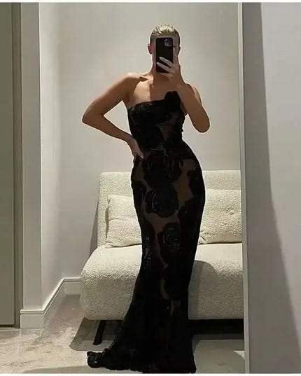 Oligai One Shoulder Elegant Dress - Stunning Party Wear 2024