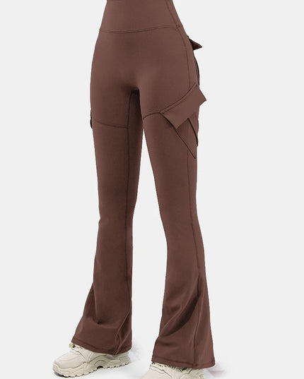 Women's High Stretch Wide Leg Yoga Pants with Pockets