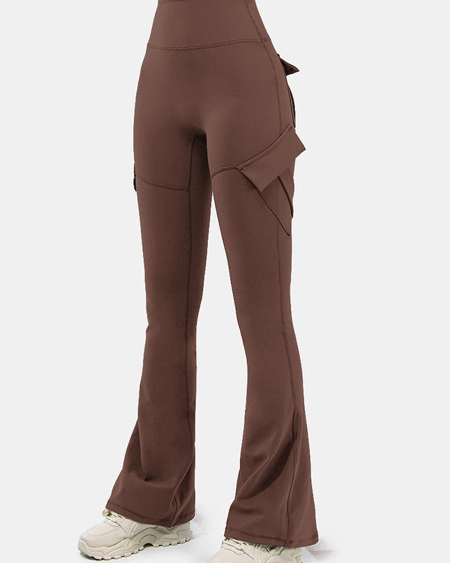 Women's High Stretch Wide Leg Yoga Pants with Pockets