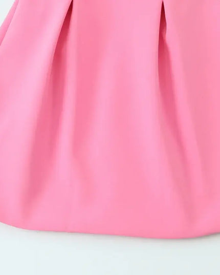 Pink A-Line Mini Dress – Elegant Summer Party Style”