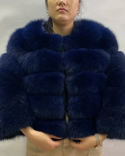 Winter Women's Cold Coat Top Fox Jackets For Women clothing Natural Real fox Fur Jacket Coats For Women Fur Jacket In Promotion