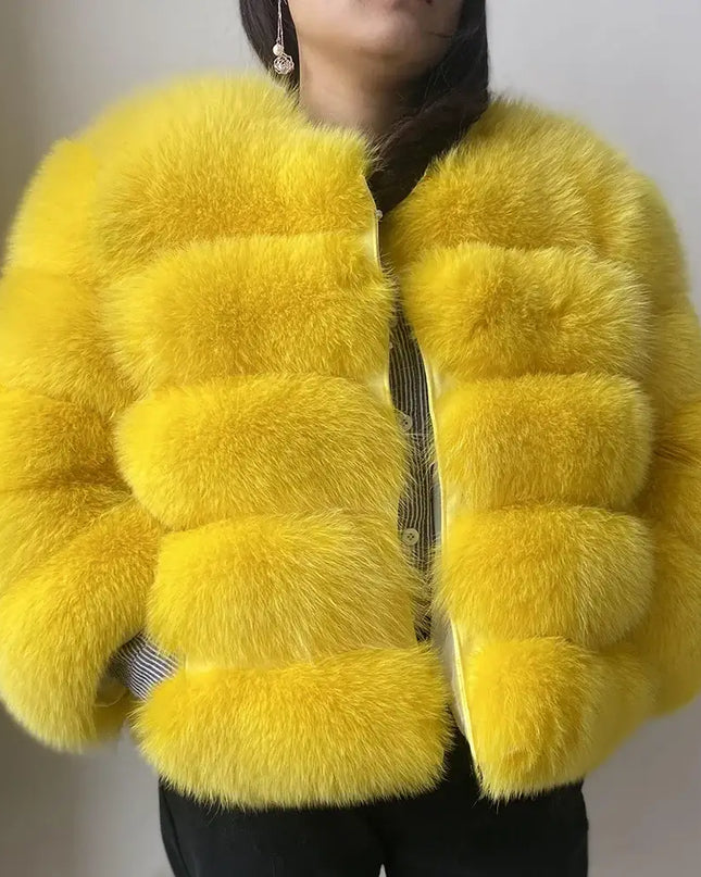 Winter Women's Cold Coat Top Fox Jackets For Women clothing Natural Real fox Fur Jacket Coats For Women Fur Jacket In Promotion