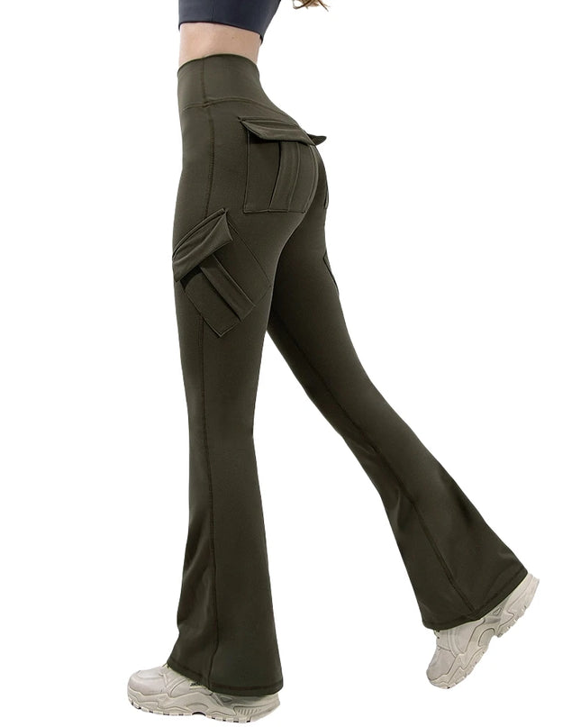 Women's High Stretch Wide Leg Yoga Pants with Pockets