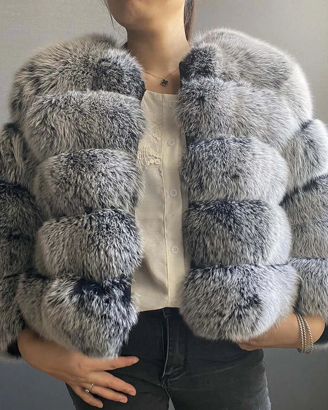 Winter Women's Cold Coat Top Fox Jackets For Women clothing Natural Real fox Fur Jacket Coats For Women Fur Jacket In Promotion