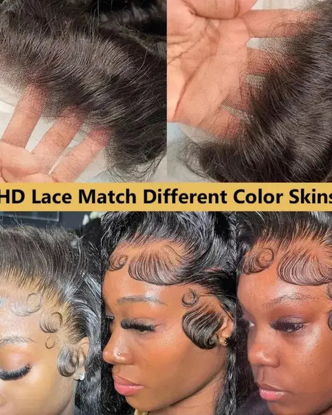 360 HD Deep Wave Full Lace Wig – Pre-Plucked Curly Human Hair Wig for Black Women