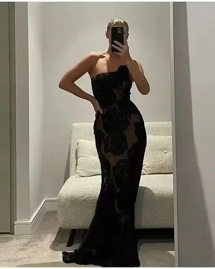 Oligai One Shoulder Elegant Dress - Stunning Party Wear 2024