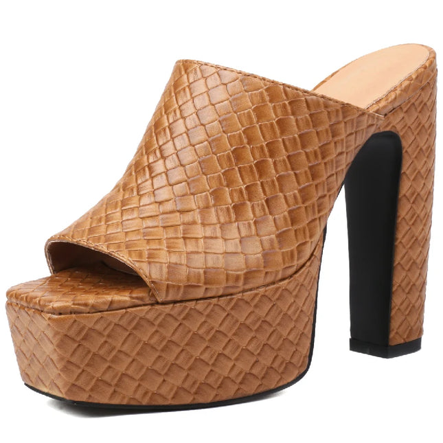 Sexy High Heels Platform Slides - Women Summer Mules 2023