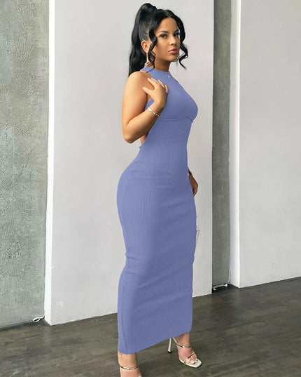 Women’s Ribbed Backless Sleeveless Bodycon Dress ✨