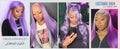 Collage of a woman with purple hair styled in different ways, featuring the brand 'SmaVida'.