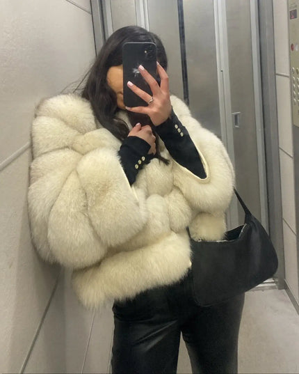 Winter Women's Cold Coat Top Fox Jackets For Women clothing Natural Real fox Fur Jacket Coats For Women Fur Jacket In Promotion