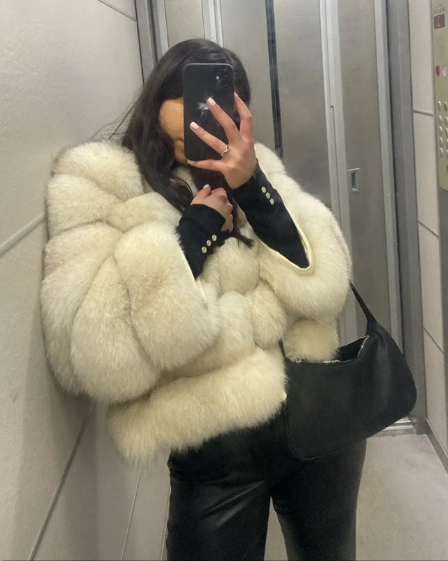 Winter Women's Cold Coat Top Fox Jackets For Women clothing Natural Real fox Fur Jacket Coats For Women Fur Jacket In Promotion