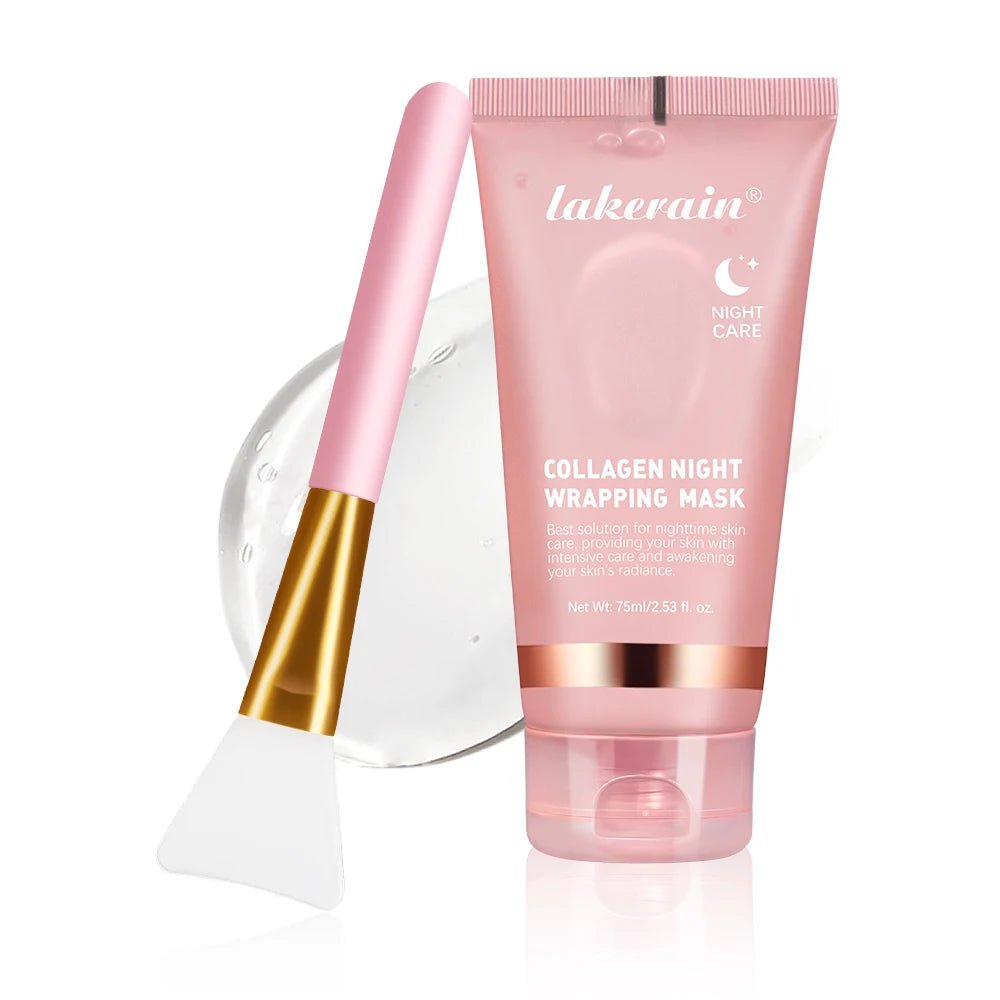 Lakerain Collagen Jelly Cream and Night Wrapping Mask for hydrating and firming skin care.