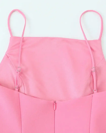 Pink A-Line Mini Dress – Elegant Summer Party Style”