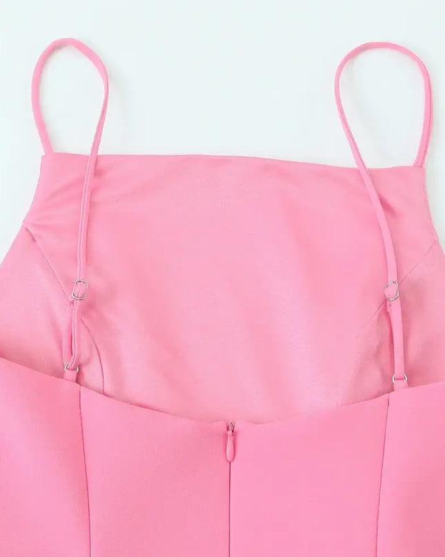 Pink A-Line Mini Dress – Elegant Summer Party Style”